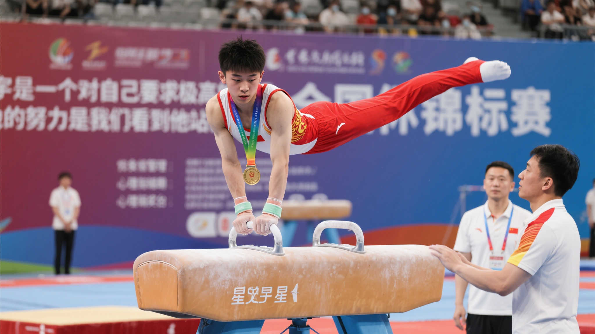 全国体操锦标赛：兰星宇男子个人全能摘银夺铜，实力绽放！